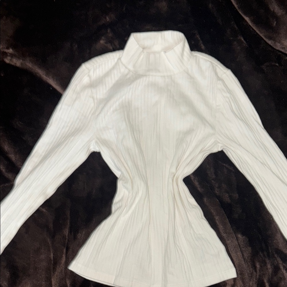 Elegant White Turtleneck Top